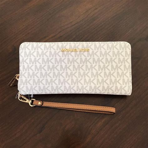 michael kors zip around wallet vanilla|michael kors jet set wallet.